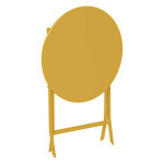 [Obrázek: Skládací kulatý stůl Greensboro - žlutý